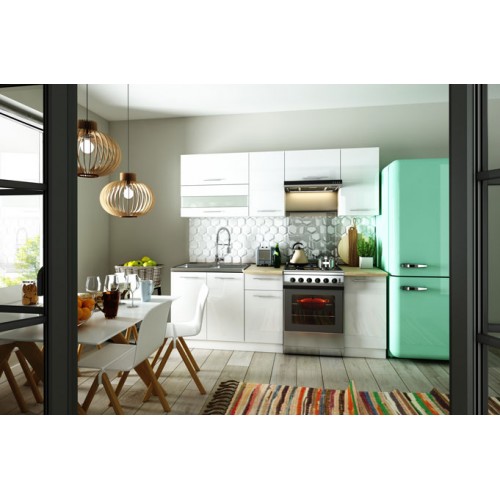 Virtuves komplekts TIFFANY 220, balts glancēts